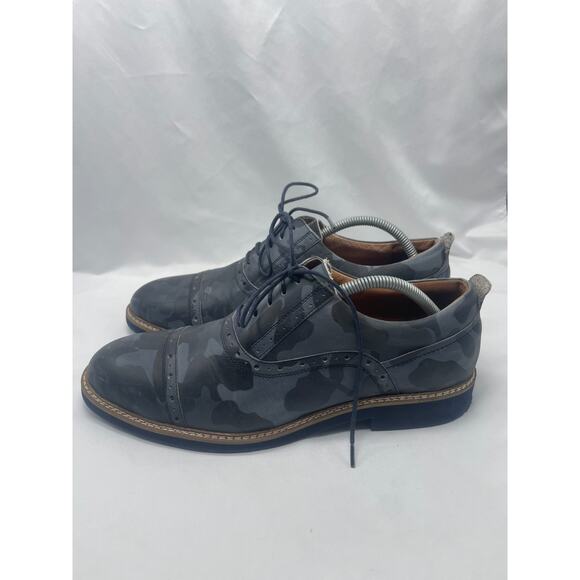 Robert Graham Wingtip Oxford Dark Camouflage Lace Up Shoes Men’s Size 10 - Picture 2 of 11